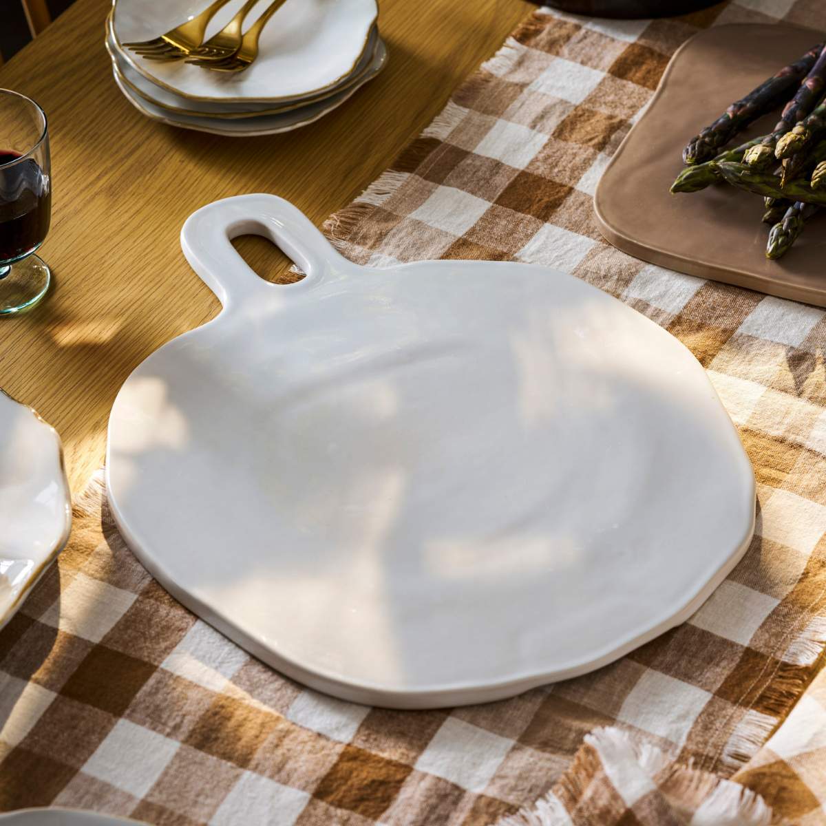 Garden Trading Alderley Round Serving Board Chalk