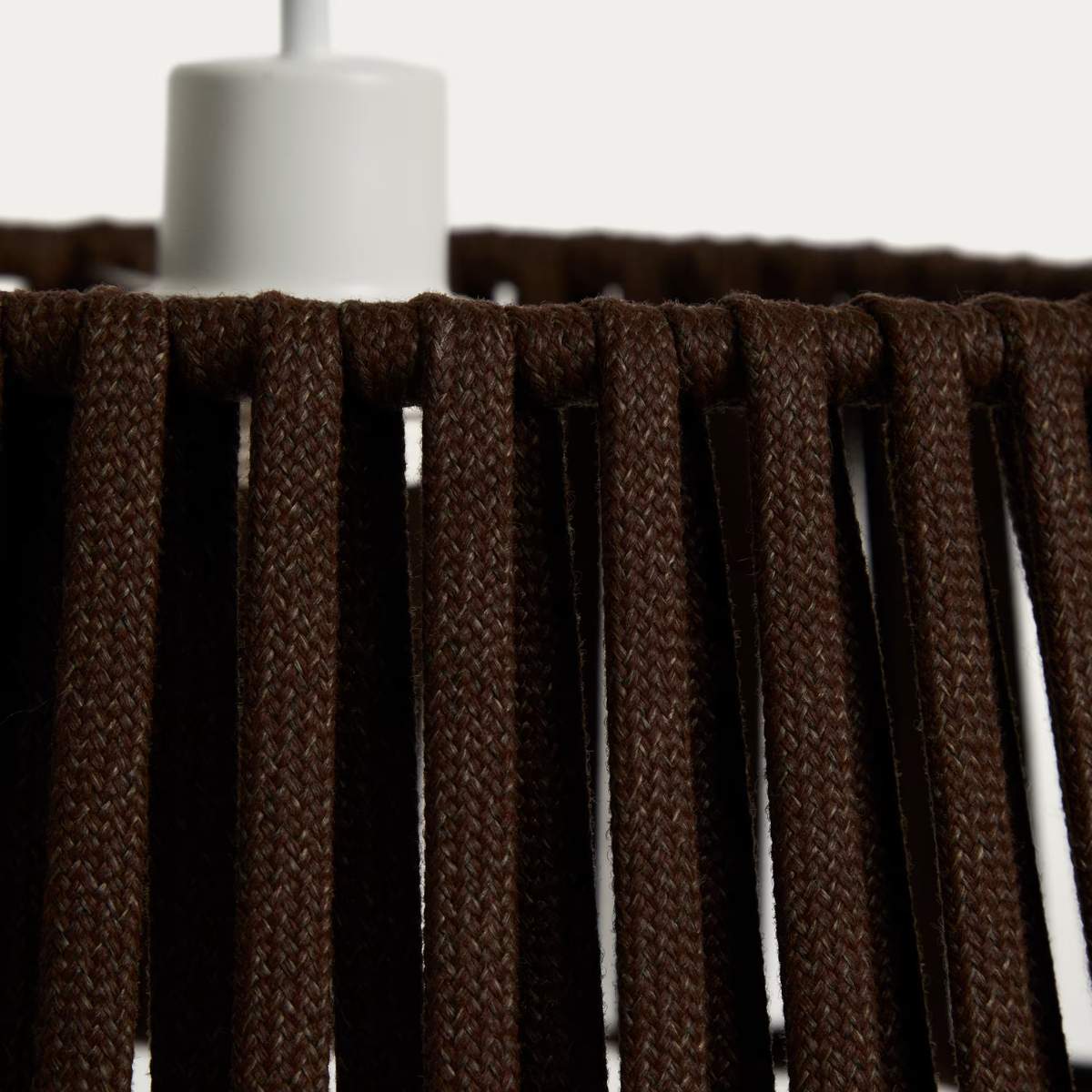 Kave Home Aldet ceiling lamp shade in terracotta flat rope cord Ø46cm