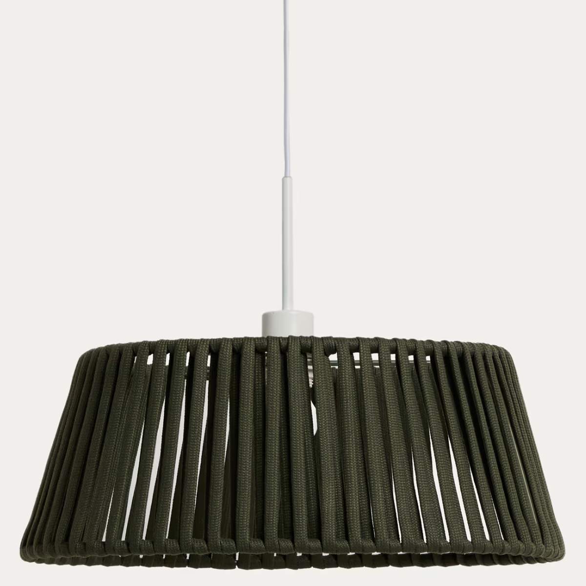Kave Home Aldet ceiling lamp shade in terracotta flat rope cord Ø46cm