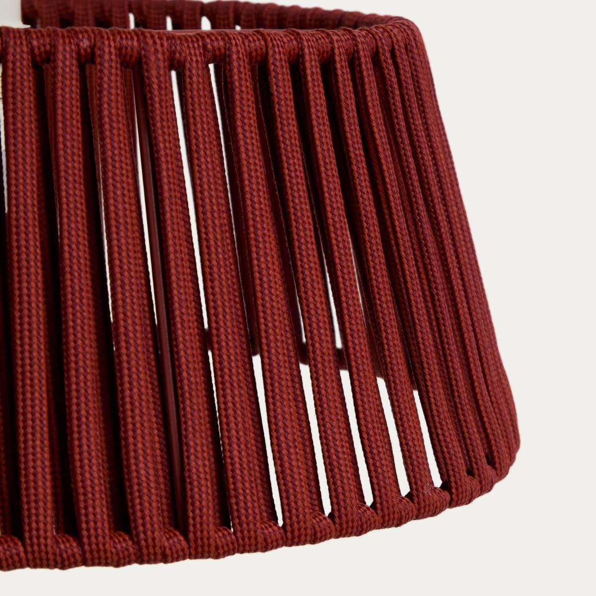Kave Home Aldet ceiling lamp shade in terracotta flat rope cord Ø46cm