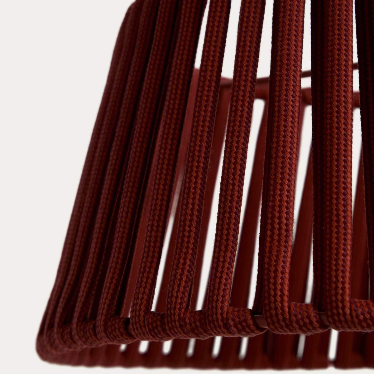 Kave Home Aldet ceiling lamp shade in terracotta flat rope cord Ø46cm