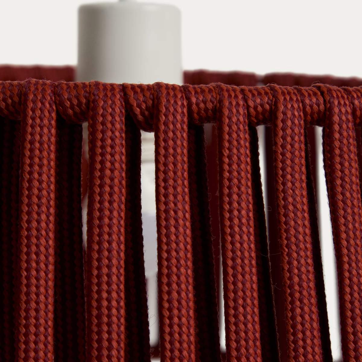 Kave Home Aldet ceiling lamp shade in terracotta flat rope cord Ø46cm