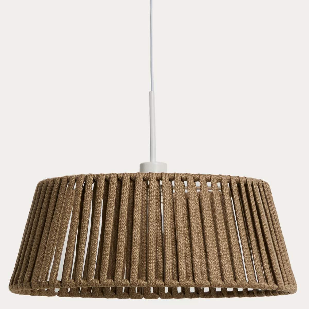 Kave Home Aldet ceiling lamp shade in terracotta flat rope cord Ø46cm