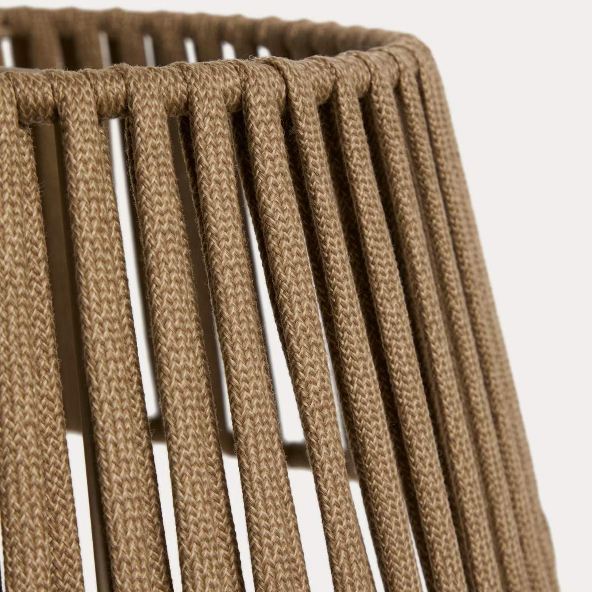 Kave Home Aldet ceiling lamp shade in terracotta flat rope cord Ø46cm