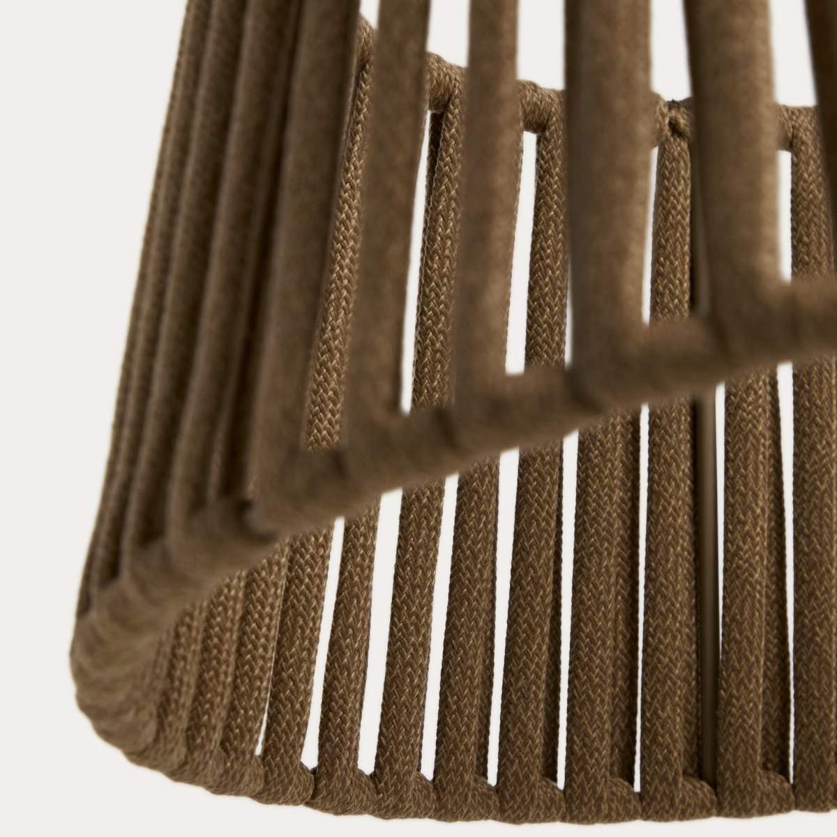 Kave Home Aldet ceiling lamp shade in terracotta flat rope cord Ø46cm