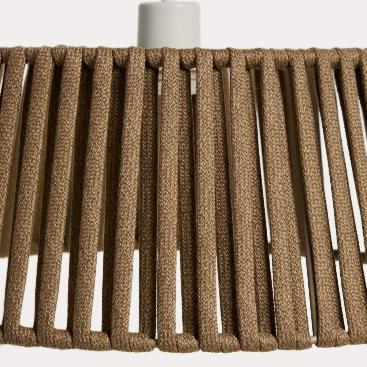 Kave Home Aldet ceiling lamp shade in terracotta flat rope cord Ø46cm
