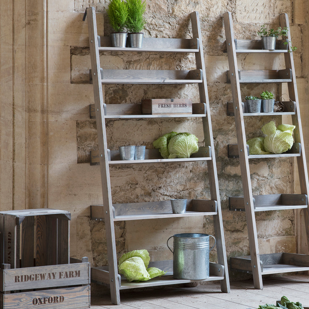 Garden Trading Aldsworth Shelf Ladder - Wide - Natural - lifestyle