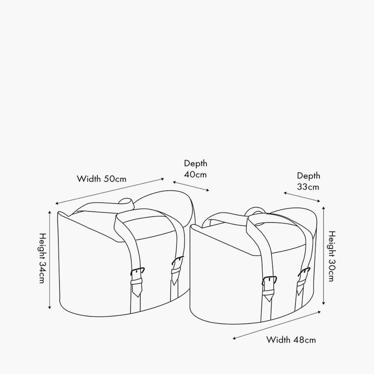 Beau&Co Alessio S/2 Leather Handled Storage