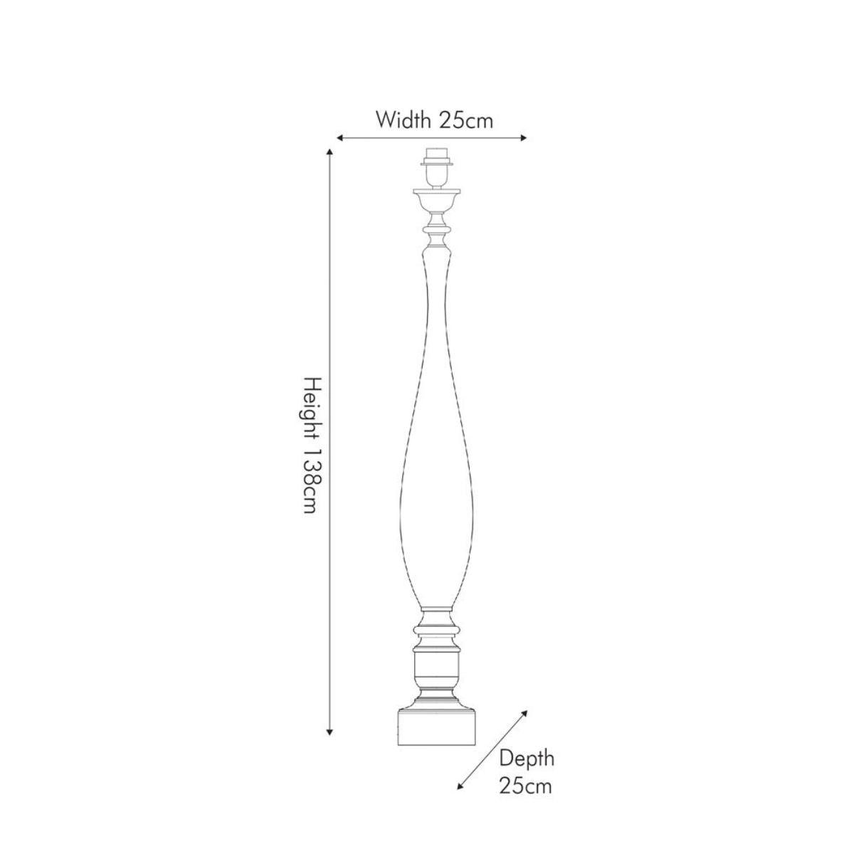 Pacific Lifestyle Alia Grey Wash Turned Mango Wood Floor Lamp Base