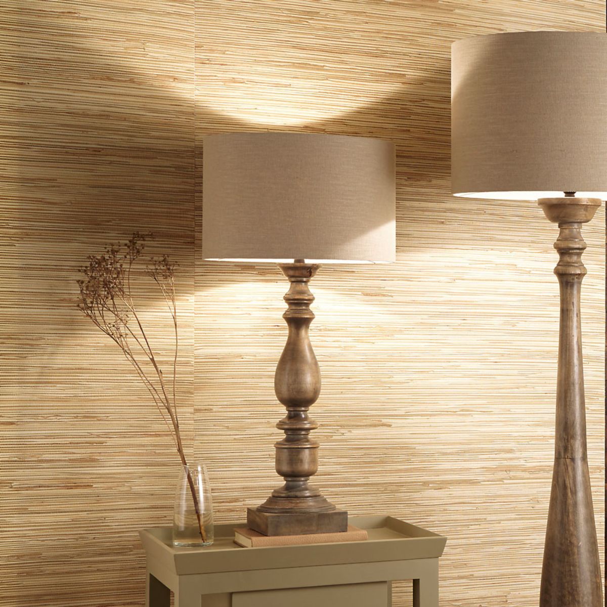 Pacific Lifestyle Alia Grey Wash Turned Mango Wood Table Lamp Base