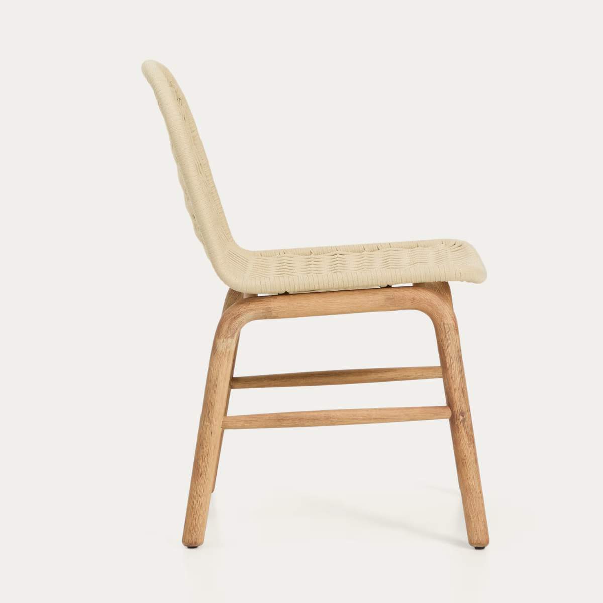 Kave Home Alipa chair in FSC 100% solid acacia wood and ecru rope cord