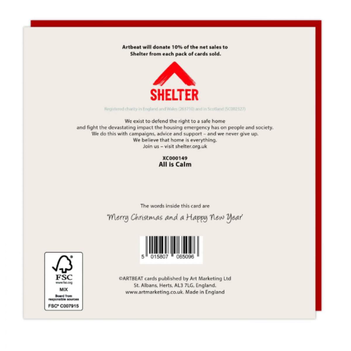 Artbeat All is Calm Christmas Cards 48pk