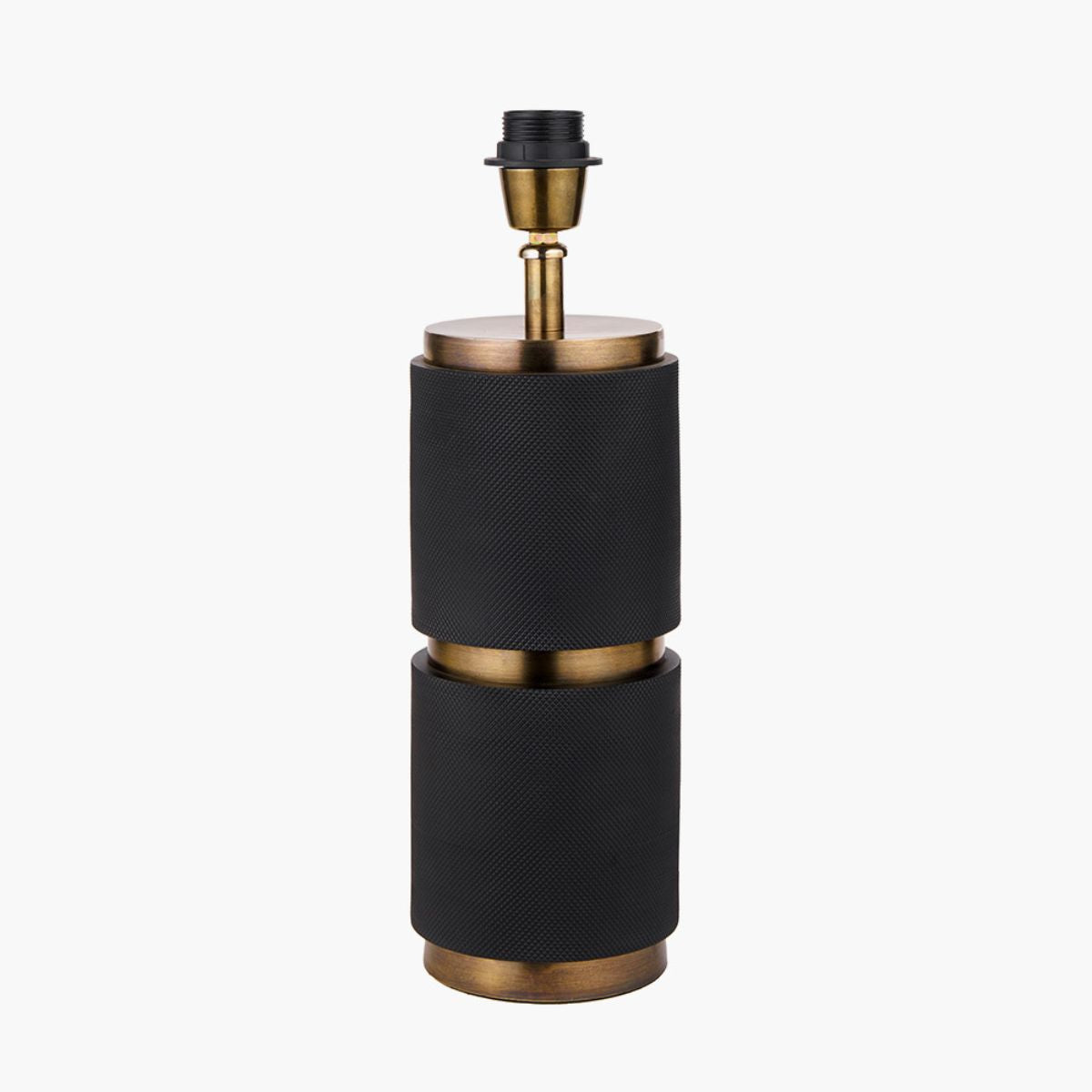 Pacific Lifestyle Alnico Black and Brass Metal Textured Table Lamp Base