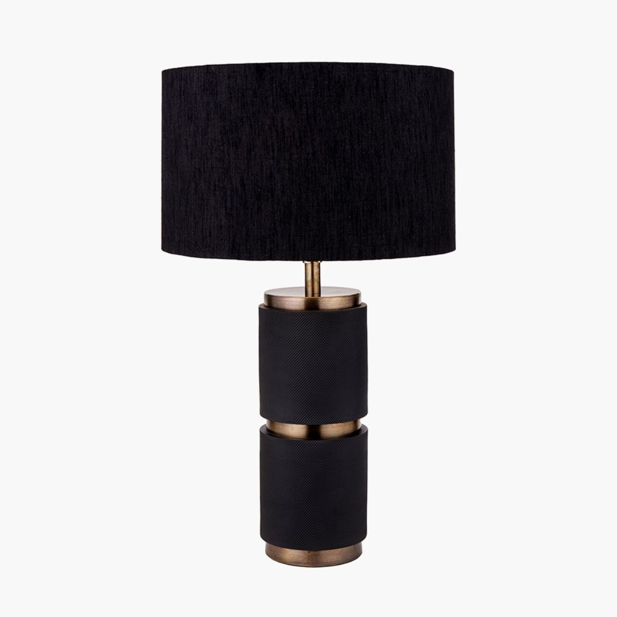 Pacific Lifestyle Alnico Black and Brass Metal Textured Table Lamp Base