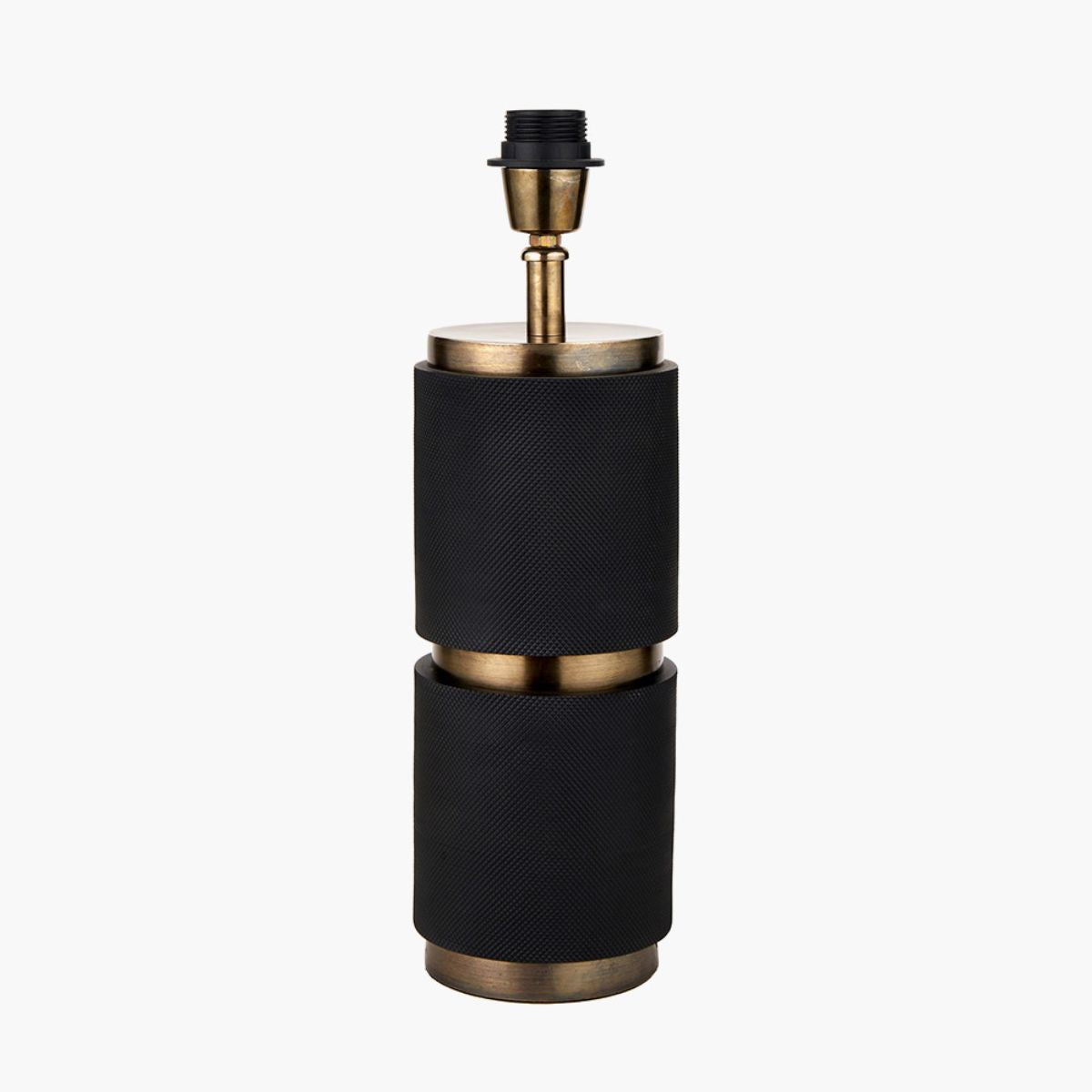 Pacific Lifestyle Alnico Black and Brass Metal Textured Table Lamp Base