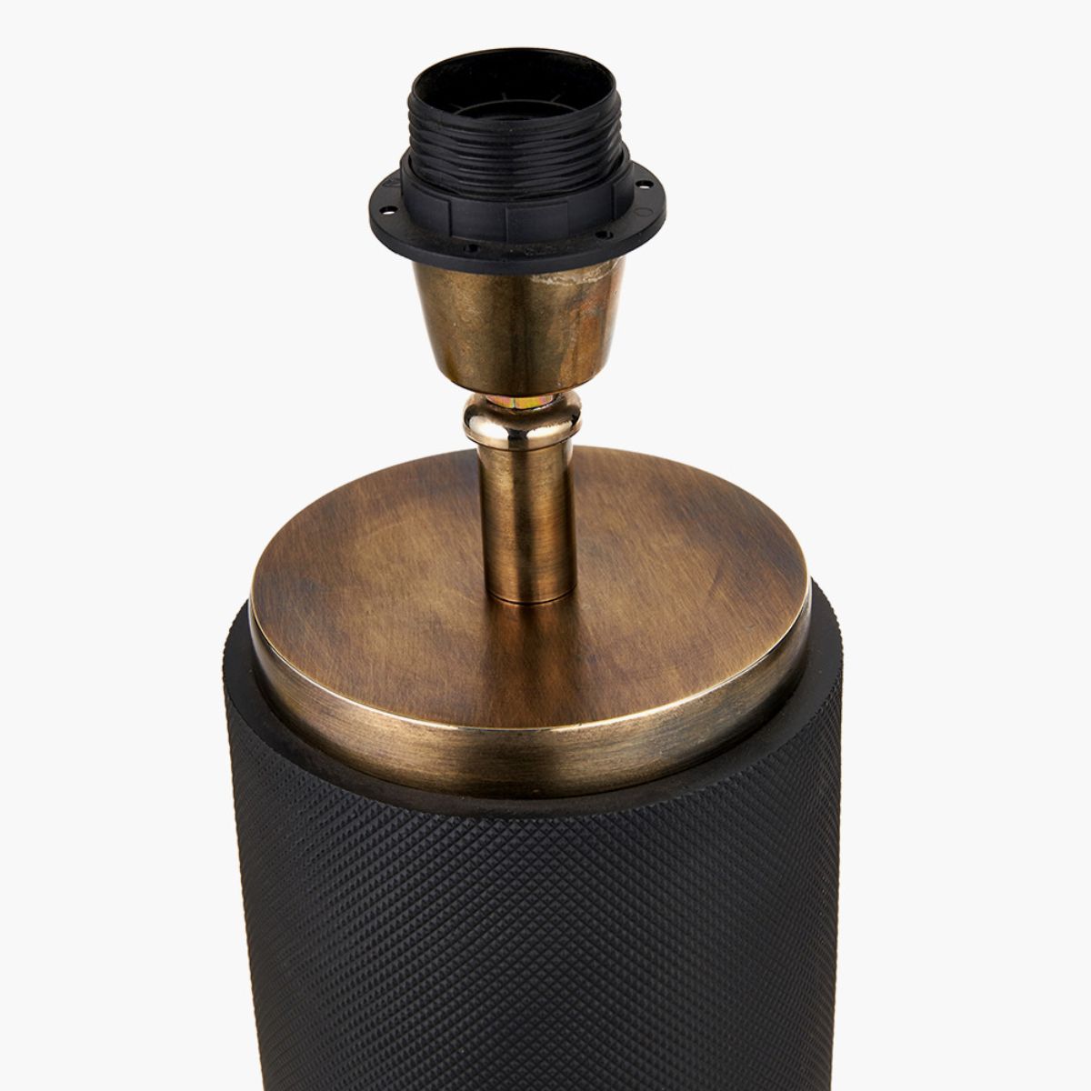 Pacific Lifestyle Alnico Black and Brass Metal Textured Table Lamp Base