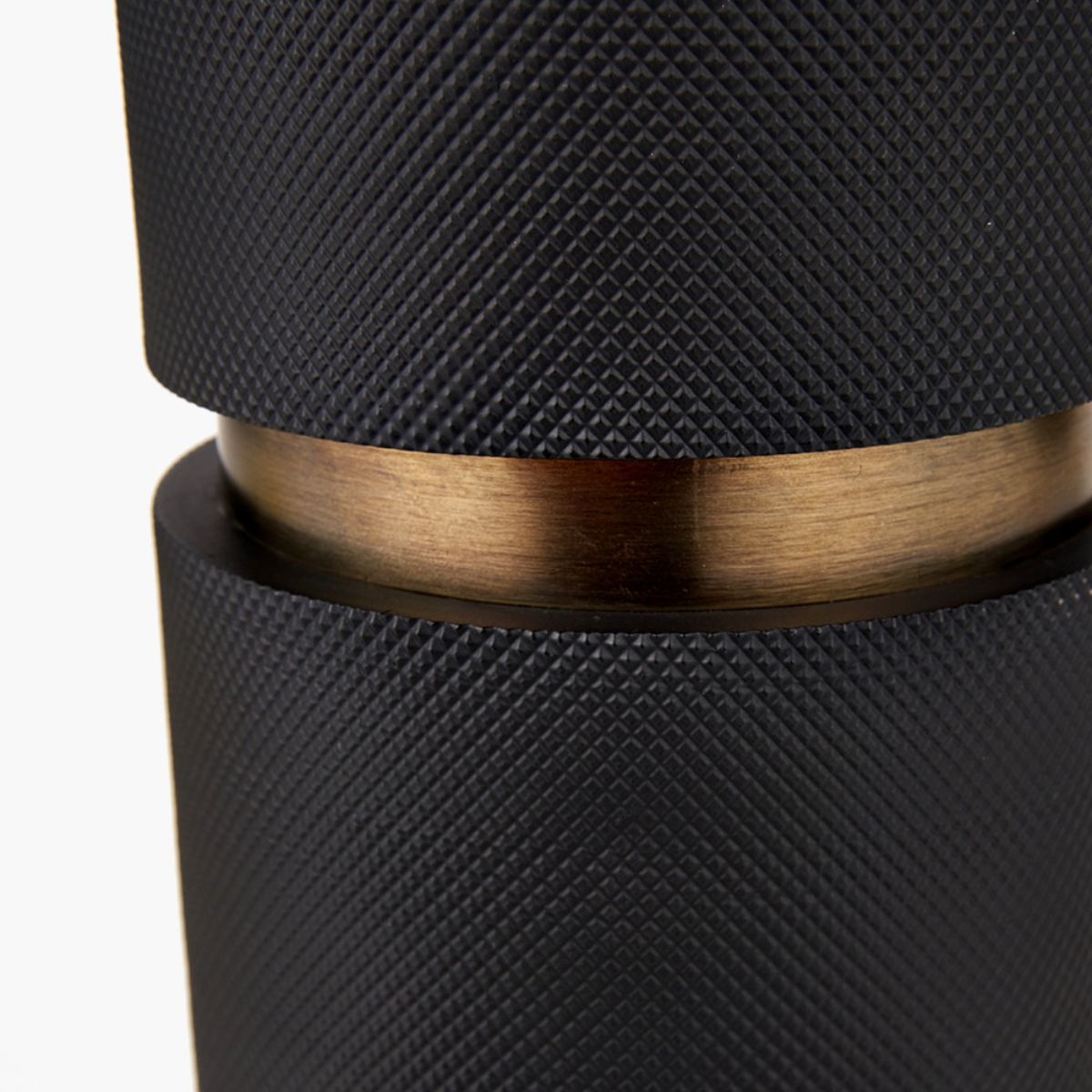Pacific Lifestyle Alnico Black and Brass Metal Textured Table Lamp Base