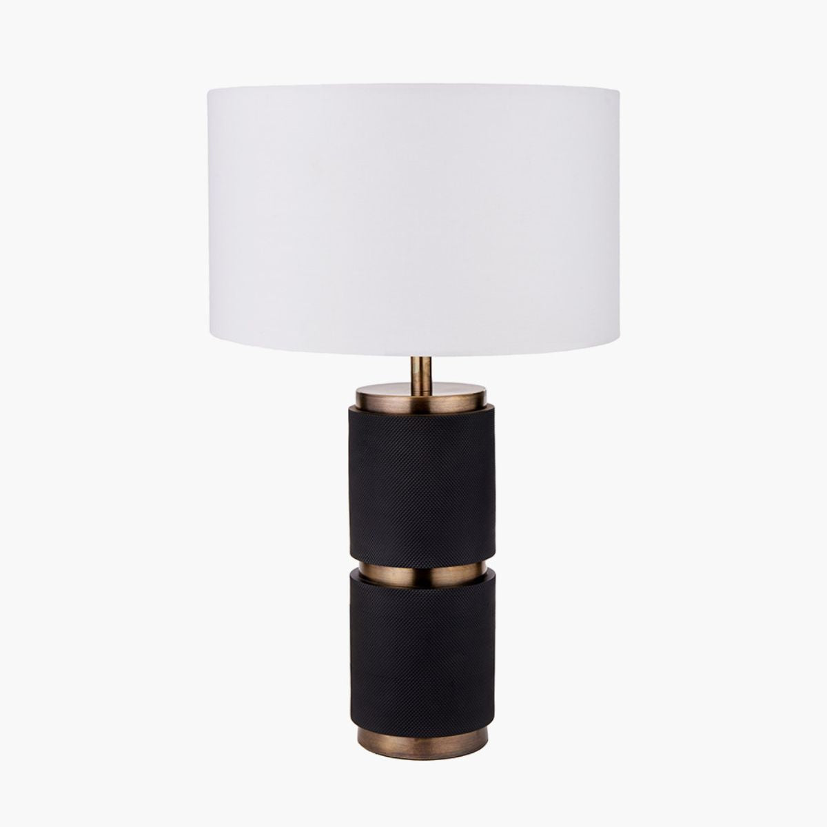 Pacific Lifestyle Alnico Black and Brass Metal Textured Table Lamp Base