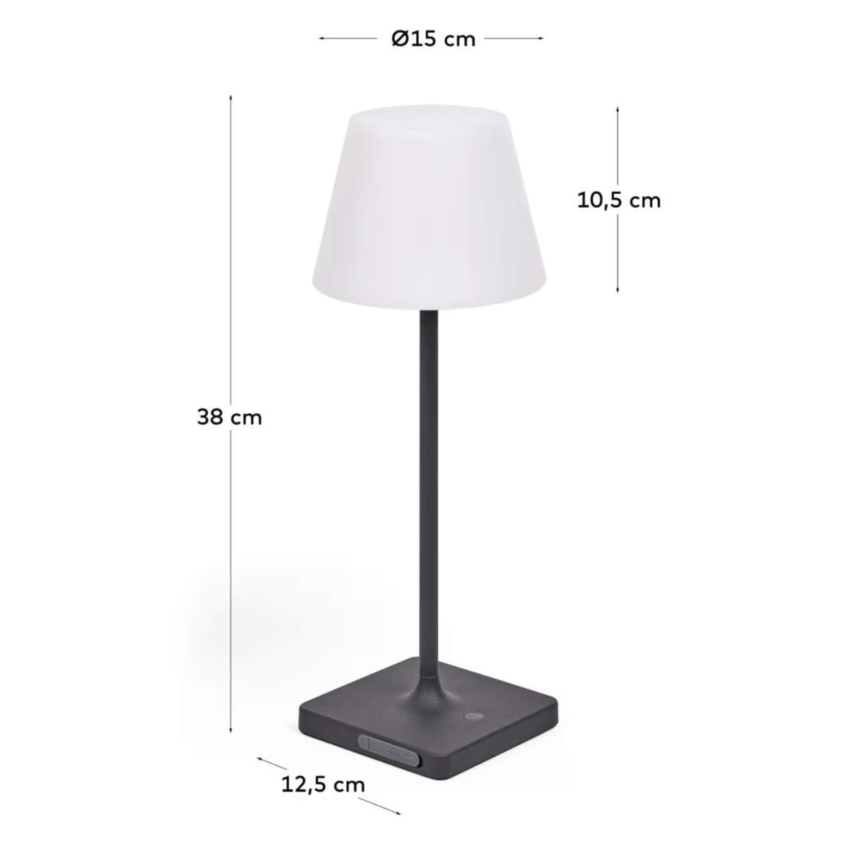 Kave Home Outdoor Aluney table lamp in black finish