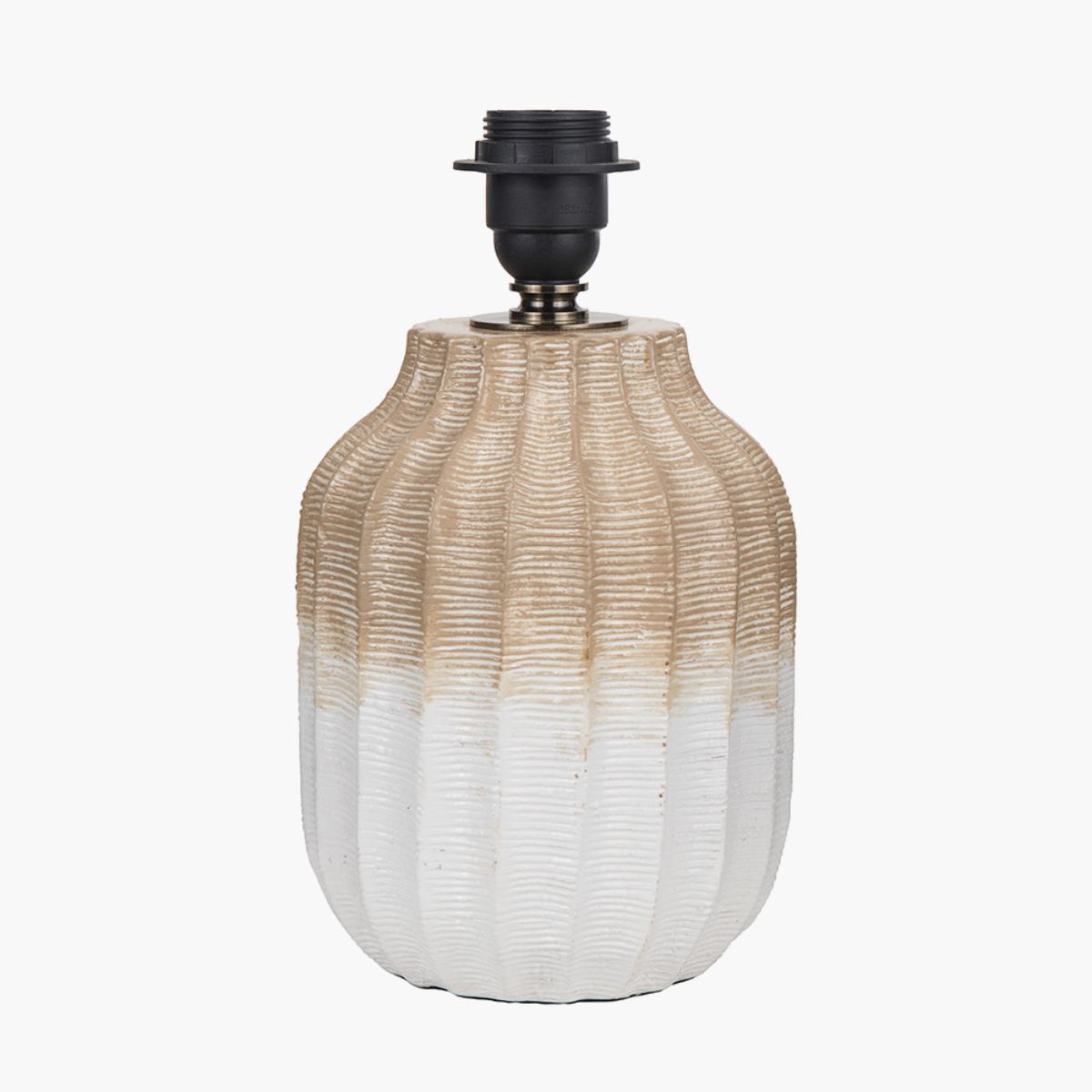 Pacific Lifestyle Amalia Natural Ombre Textured Stoneware Table Lamp Base