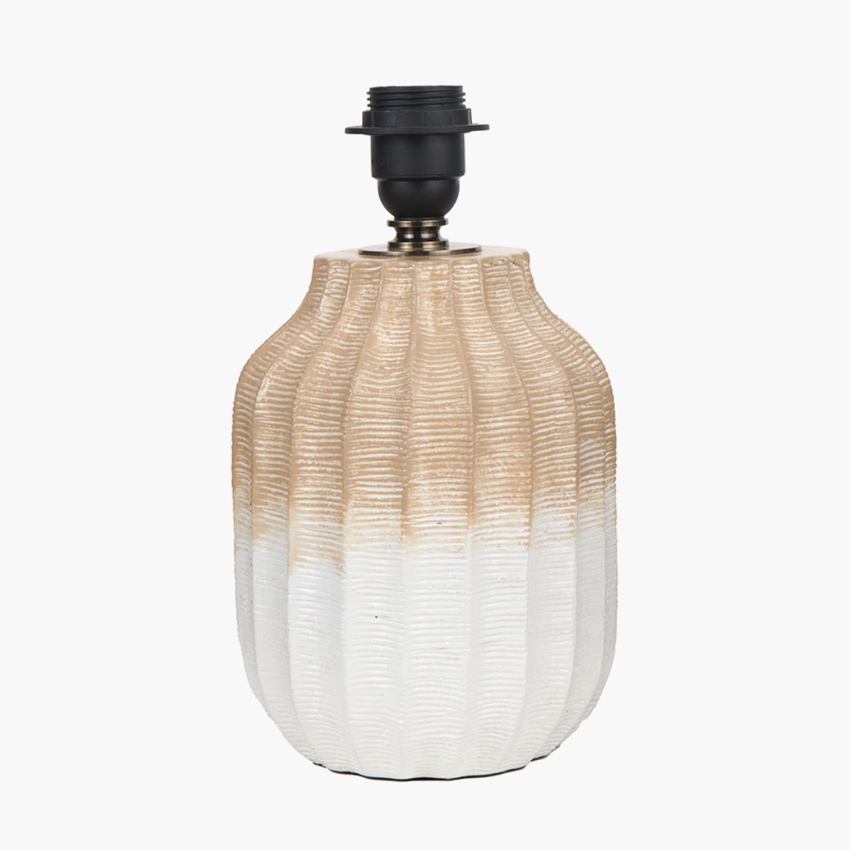 Pacific Lifestyle Amalia Natural Ombre Textured Stoneware Table Lamp Base