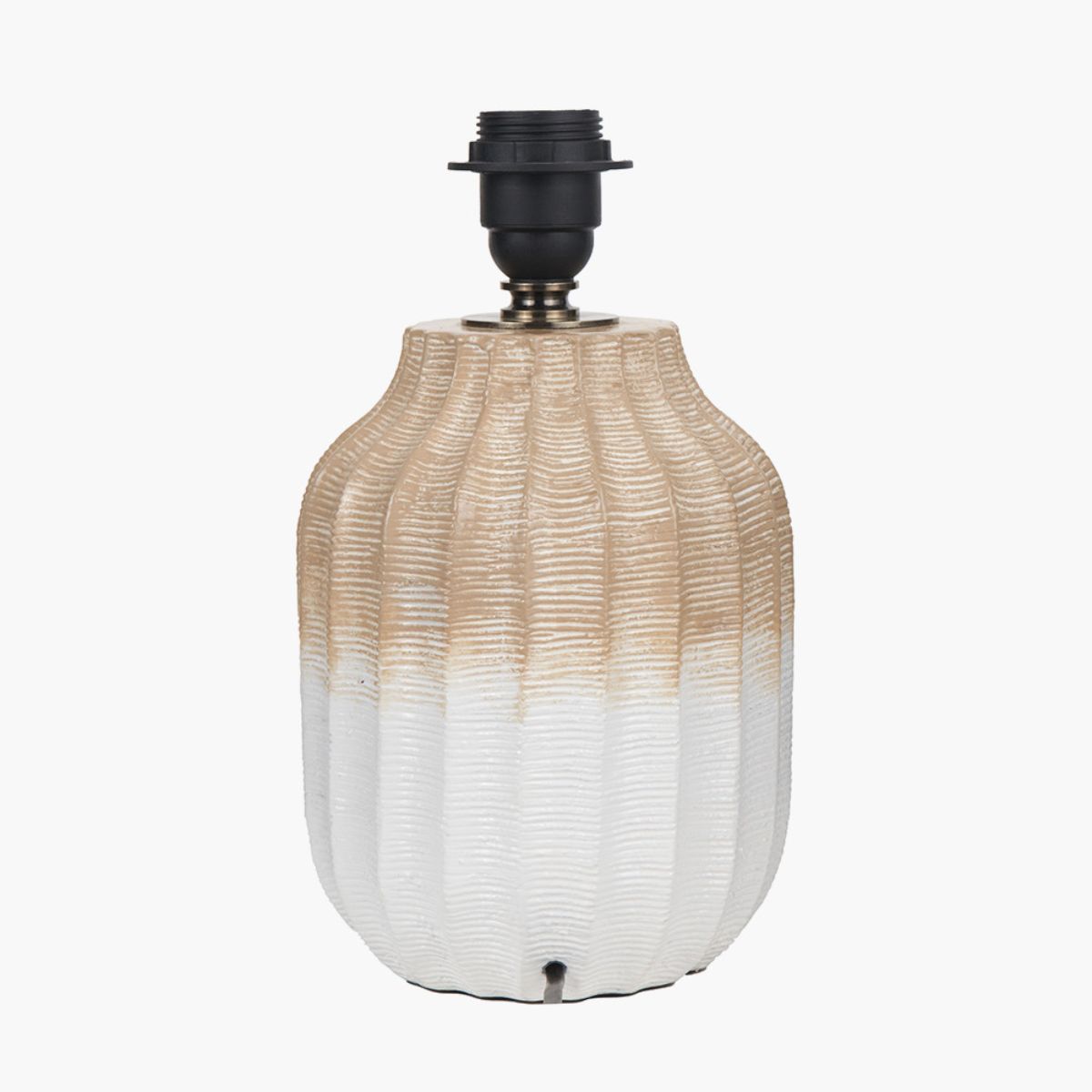 Pacific Lifestyle Amalia Natural Ombre Textured Stoneware Table Lamp Base