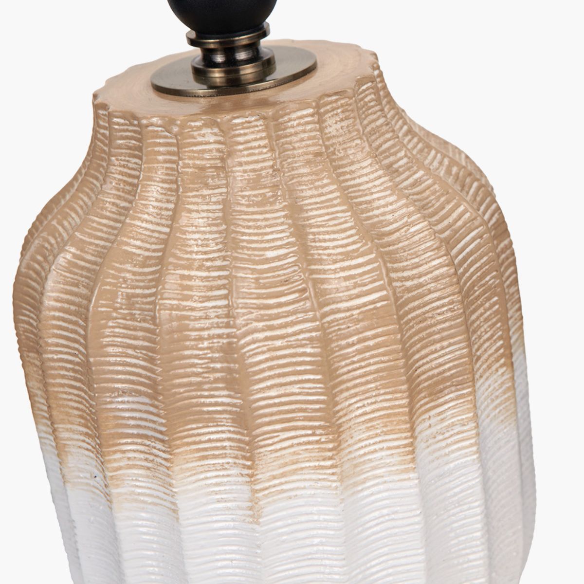 Pacific Lifestyle Amalia Natural Ombre Textured Stoneware Table Lamp Base