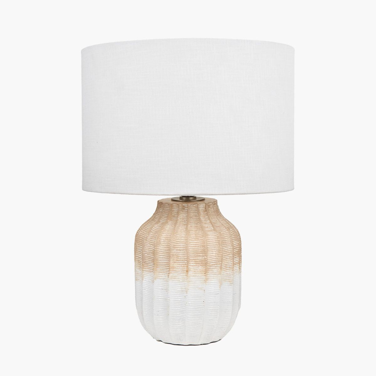 Pacific Lifestyle Amalia Natural Ombre Textured Stoneware Table Lamp Base