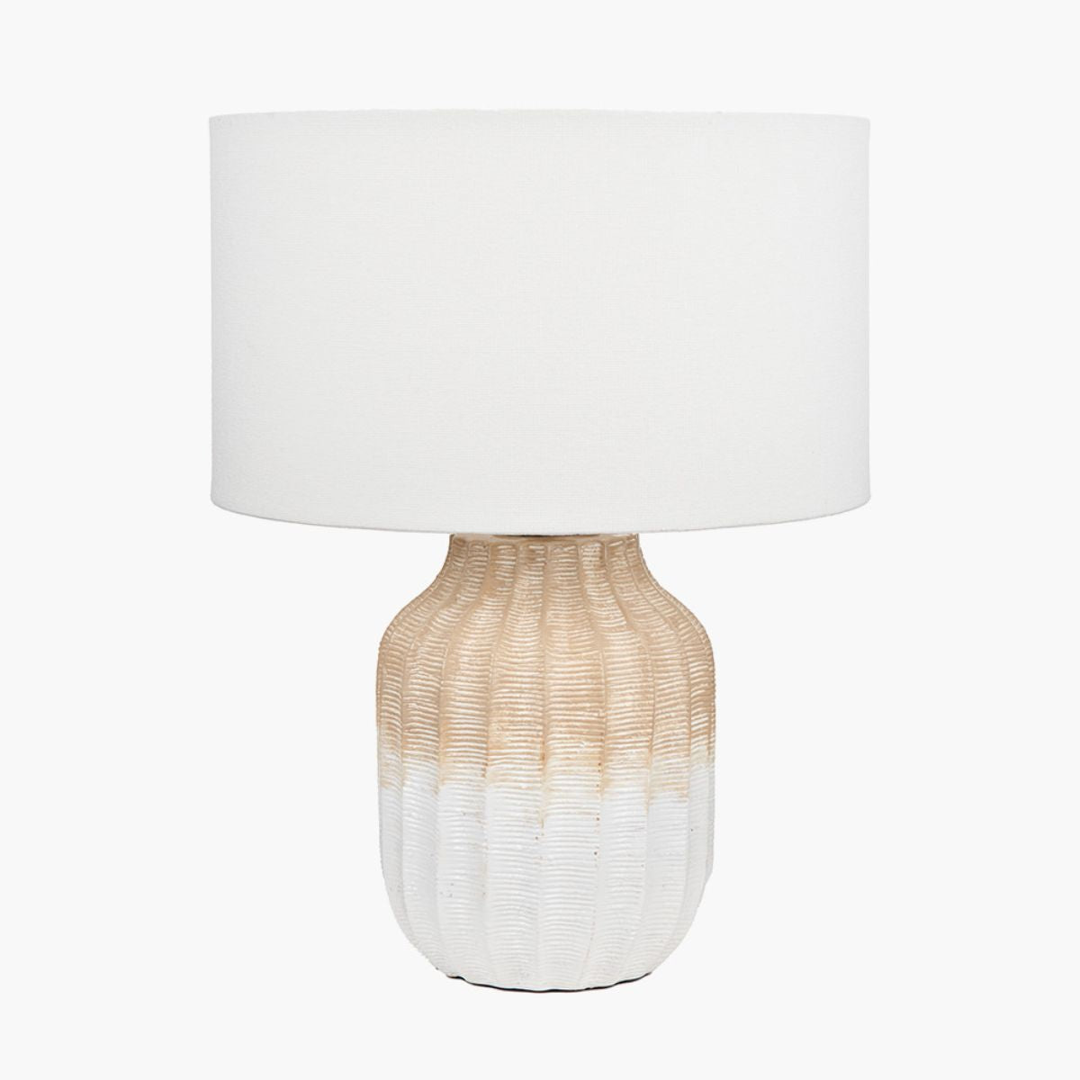 Pacific Lifestyle Amalia Natural Ombre Textured Stoneware Table Lamp Base