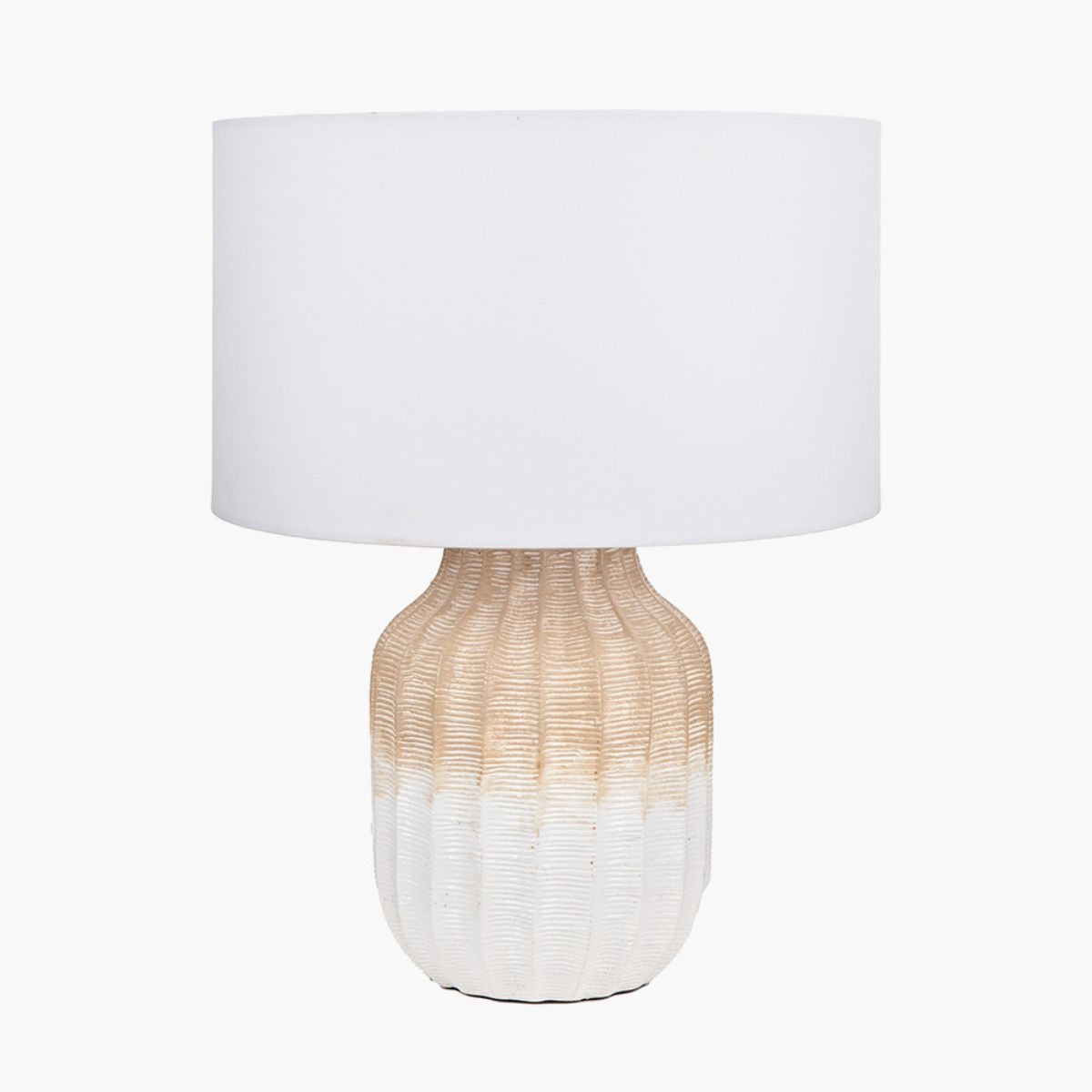 Pacific Lifestyle Amalia Natural Ombre Textured Stoneware Table Lamp Base