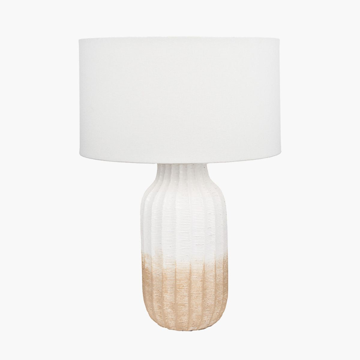 Pacific Lifestyle Amalia Natural Ombre Textured Stoneware Tall Table Lamp Base