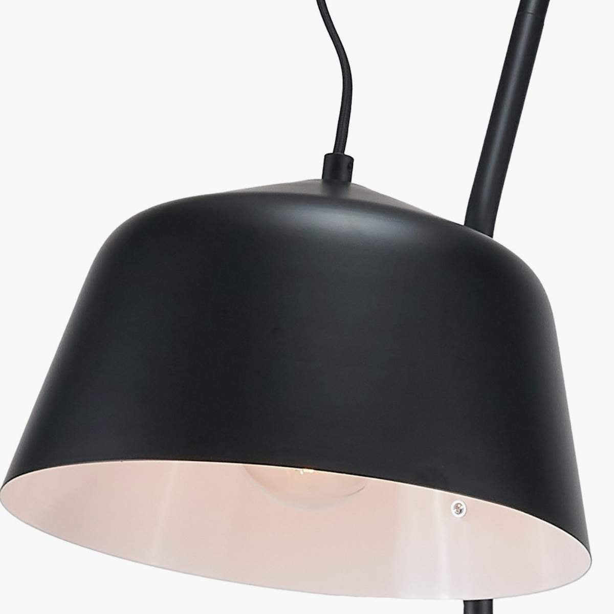 Pacific Lifestyle Amalie Black Metal Retro Task Floor Lamp