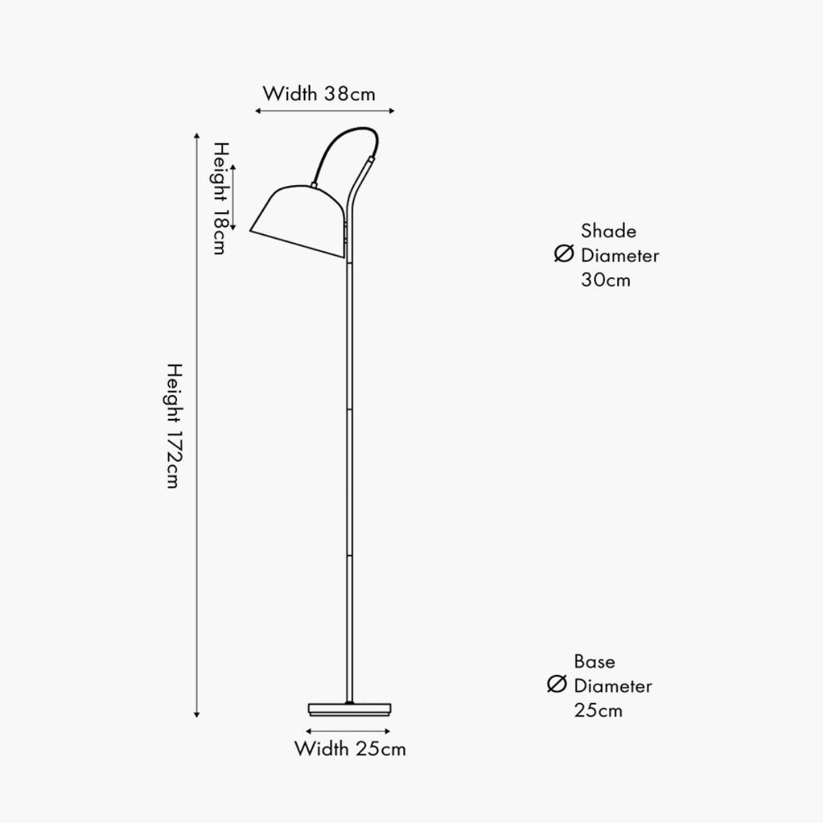 Pacific Lifestyle Amalie Black Metal Retro Task Floor Lamp
