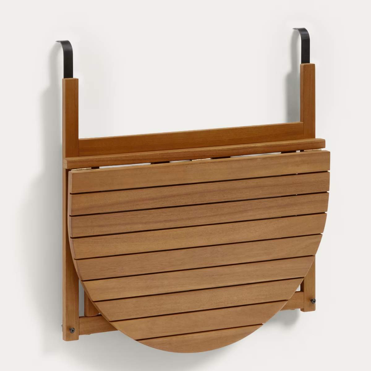 Kave Home Amarilis folding balcony table made from solid acacia wood, 50 x 70 cm FSC 100%