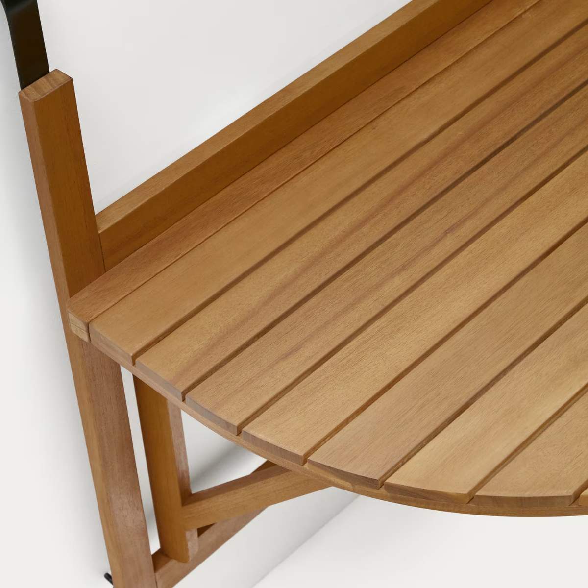 Kave Home Amarilis folding balcony table made from solid acacia wood, 50 x 70 cm FSC 100%