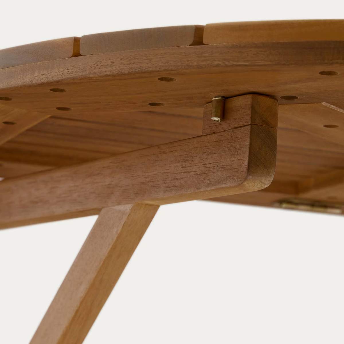 Kave Home Amarilis folding balcony table made from solid acacia wood, 50 x 70 cm FSC 100%