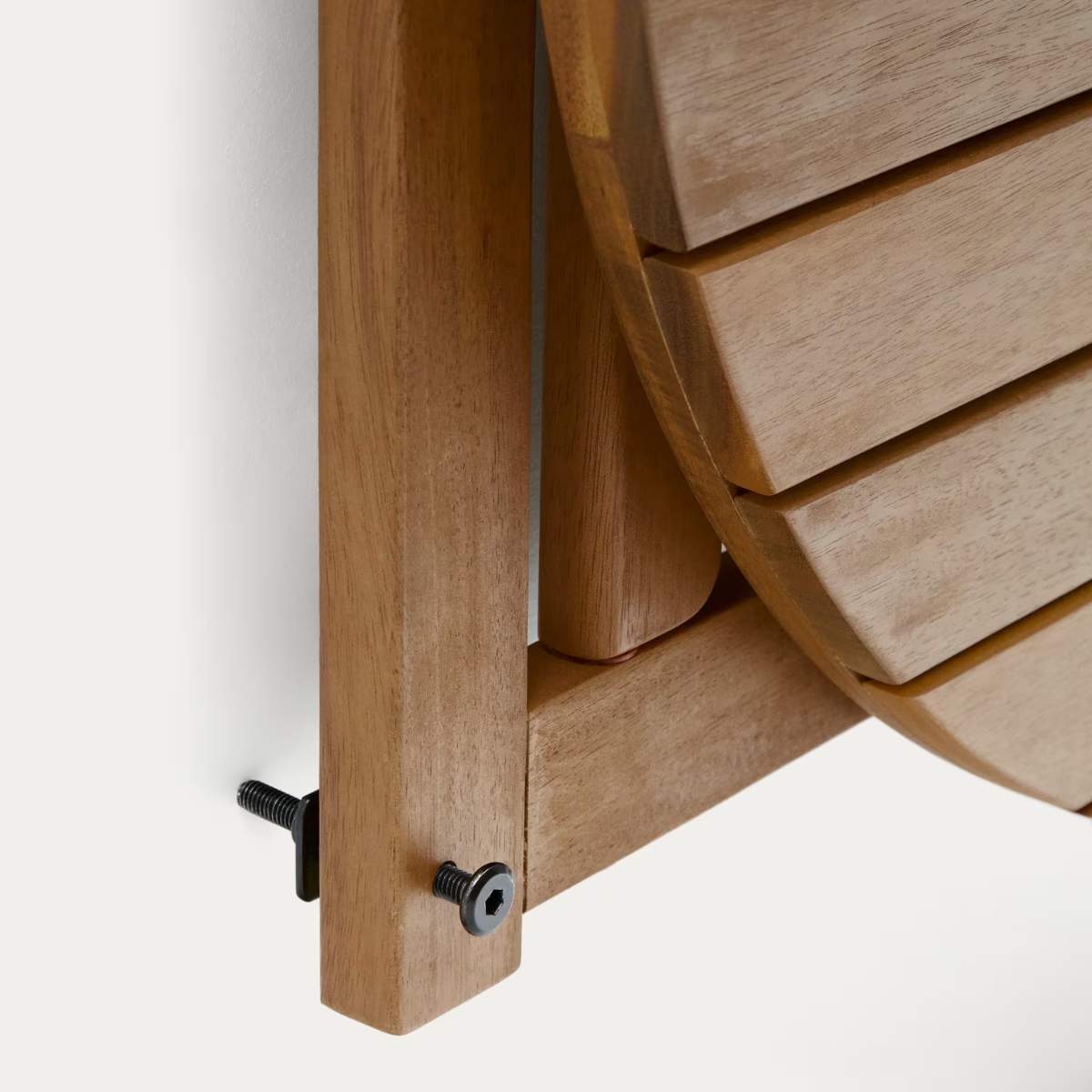 Kave Home Amarilis folding balcony table made from solid acacia wood, 50 x 70 cm FSC 100%