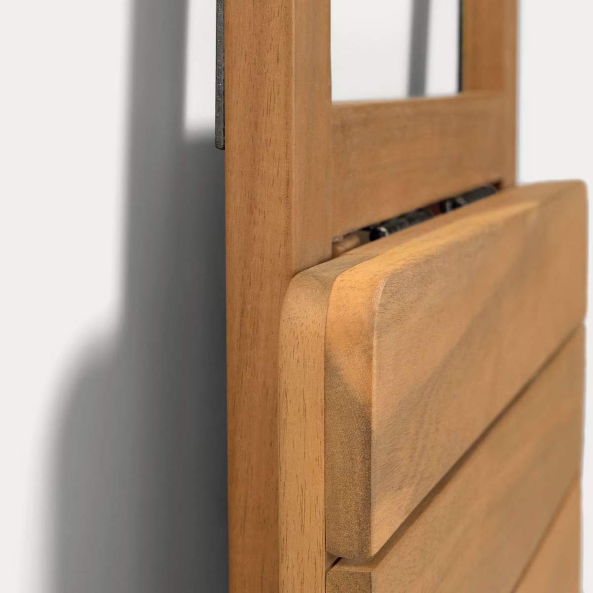 Kave Home Amarillis folding balcony table made from solid acacia wood, 40 x 42 cm FSC 100%