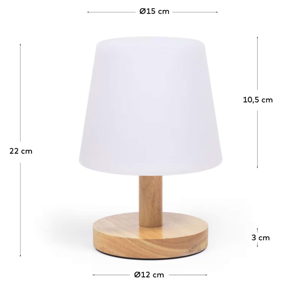 Kave Home Ambar table lamp in polythylene and wood