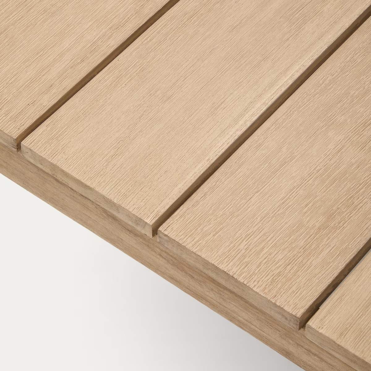 Kave Home Ambra coffee table in solid acacia wood with light finish 82.5 x 140cm FSC 100%