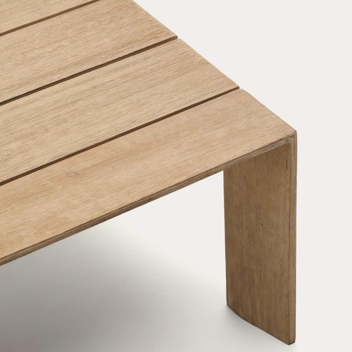 Kave Home Ambra coffee table in solid acacia wood with light finish 82.5 x 140cm FSC 100%
