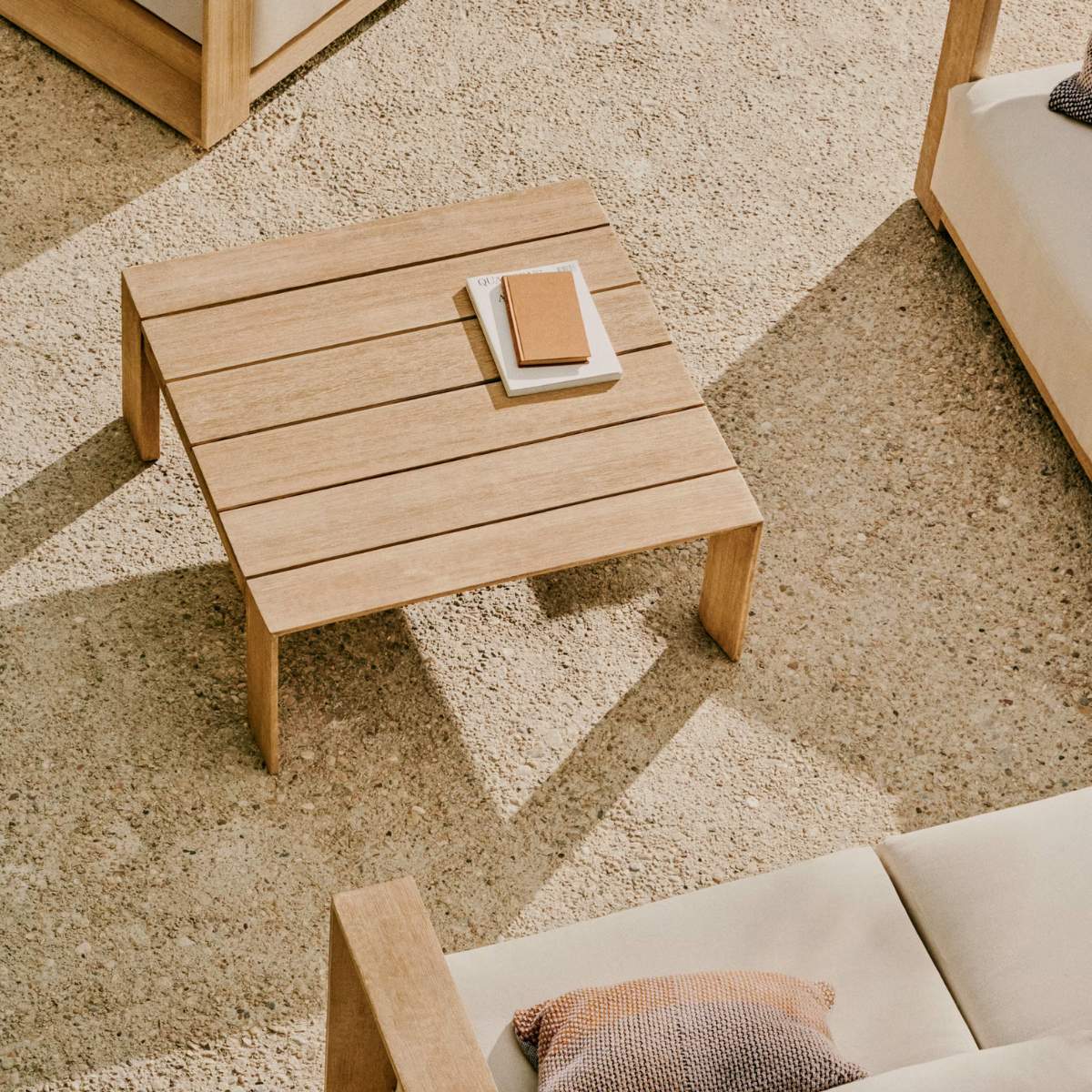 Kave Home Ambra coffee table in solid acacia wood with light finish 82.5 x 82.5cm FSC 100%