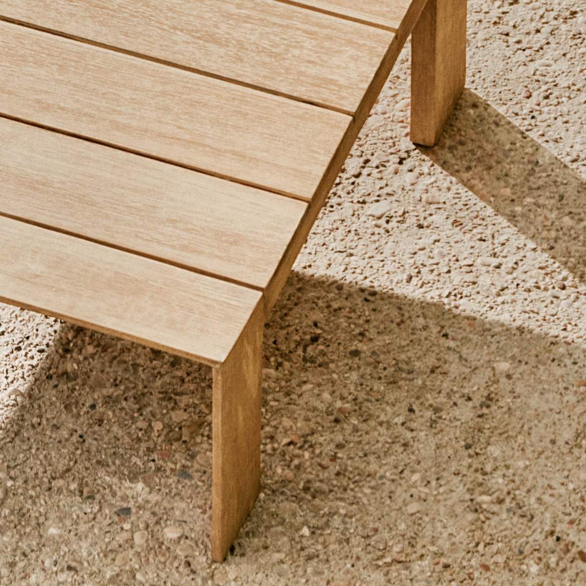 Kave Home Ambra coffee table in solid acacia wood with light finish 82.5 x 82.5cm FSC 100%