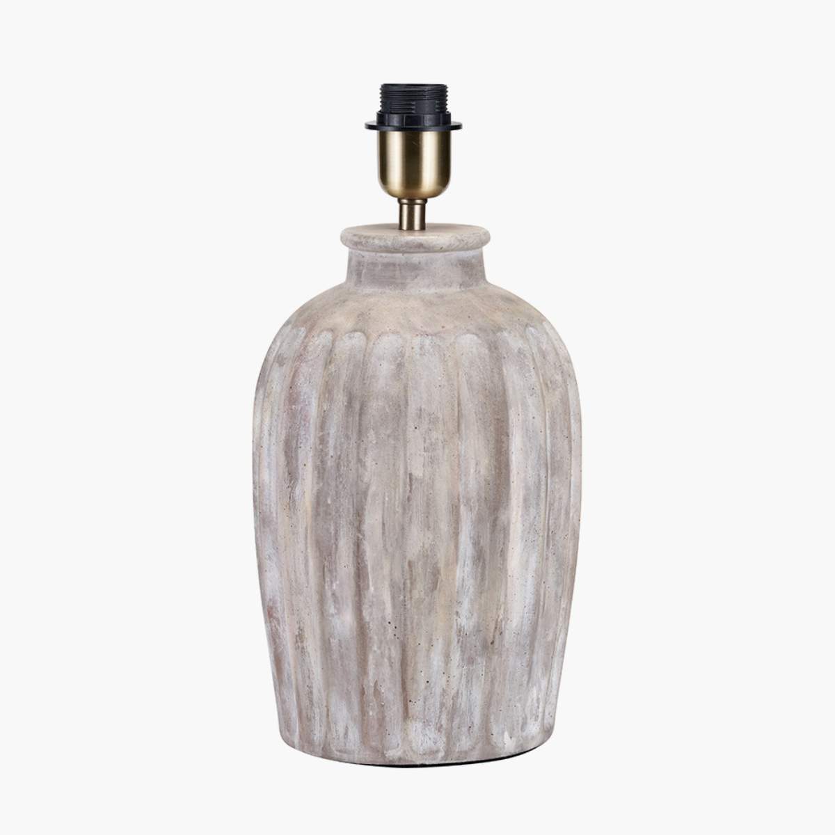 Pacific Lifestyle Ambrosia Natural Grooved Stoneware Table Lamp Base