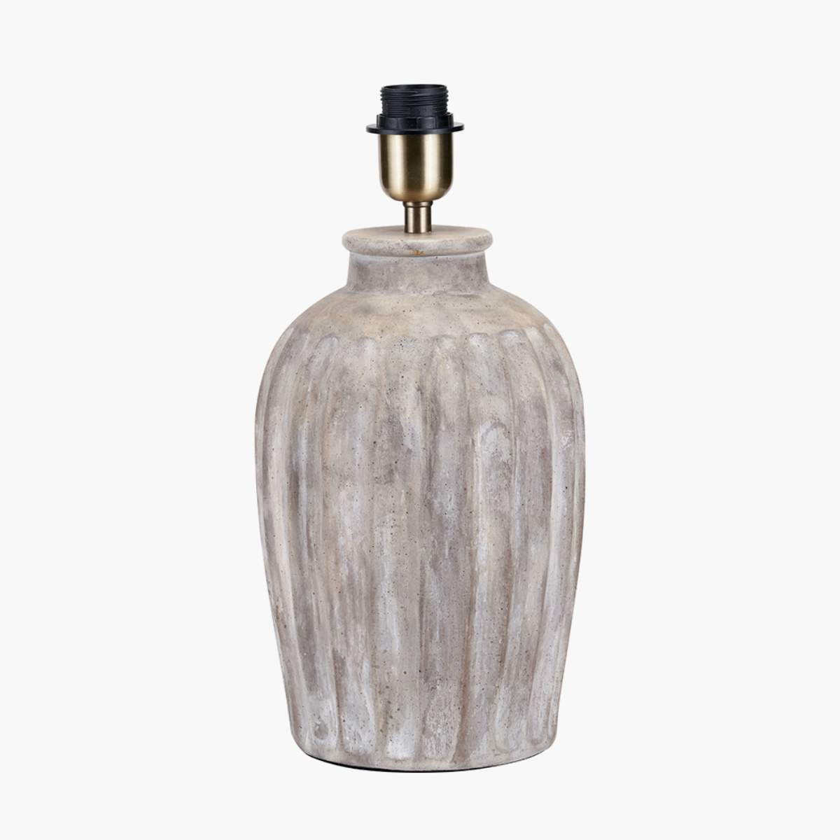 Pacific Lifestyle Ambrosia Natural Grooved Stoneware Table Lamp Base