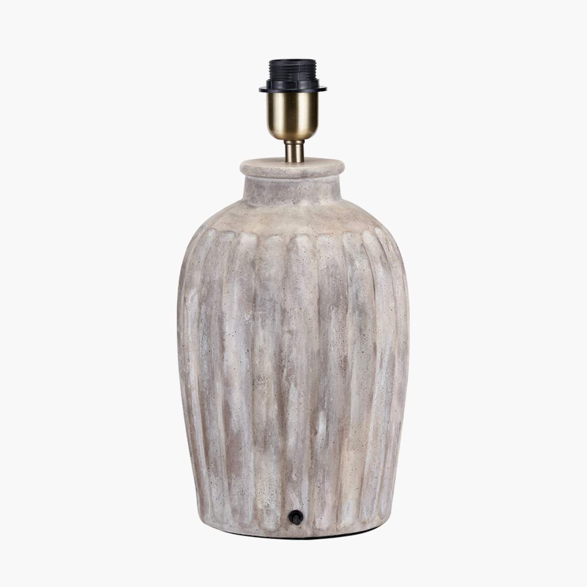 Pacific Lifestyle Ambrosia Natural Grooved Stoneware Table Lamp Base