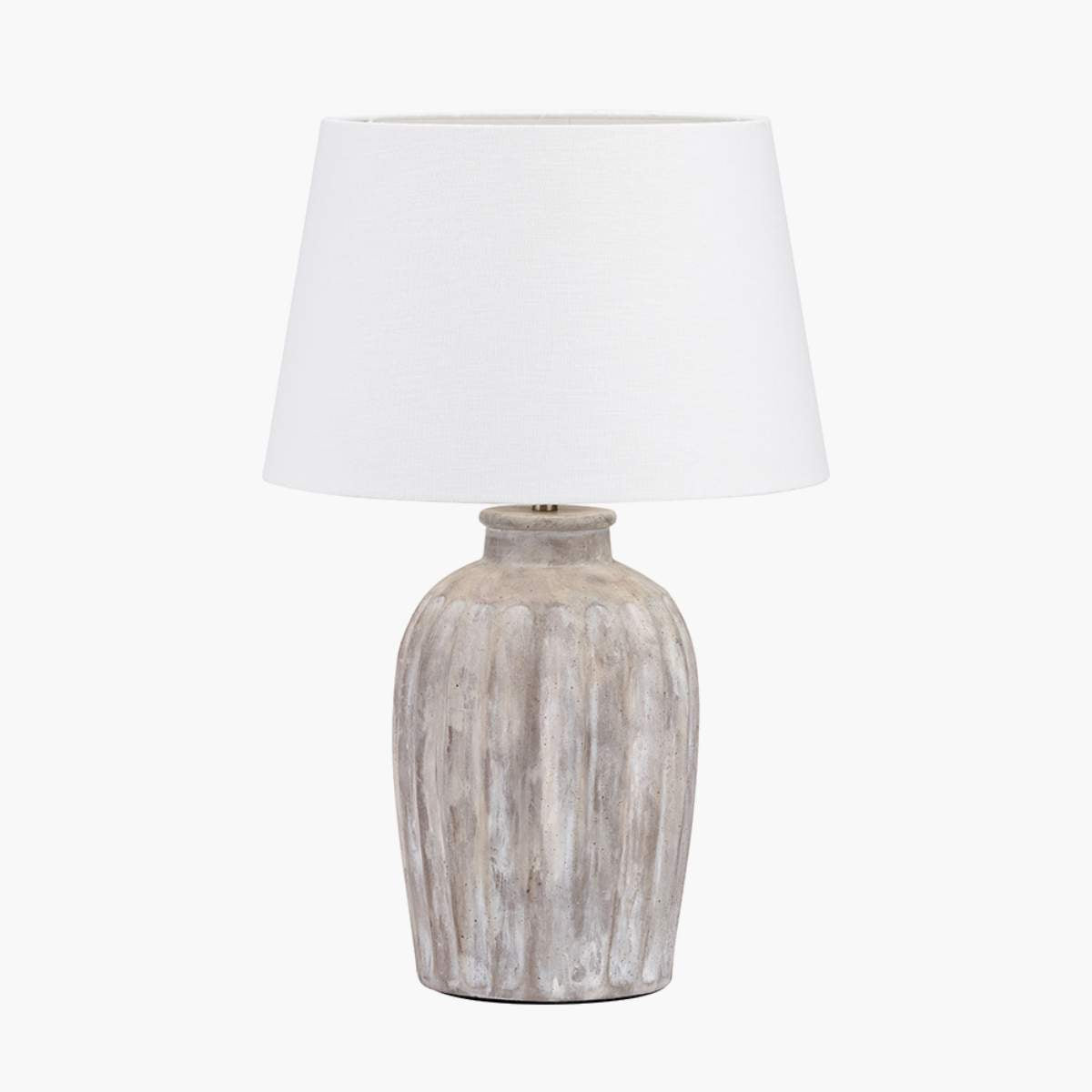 Pacific Lifestyle Ambrosia Natural Grooved Stoneware Table Lamp Base