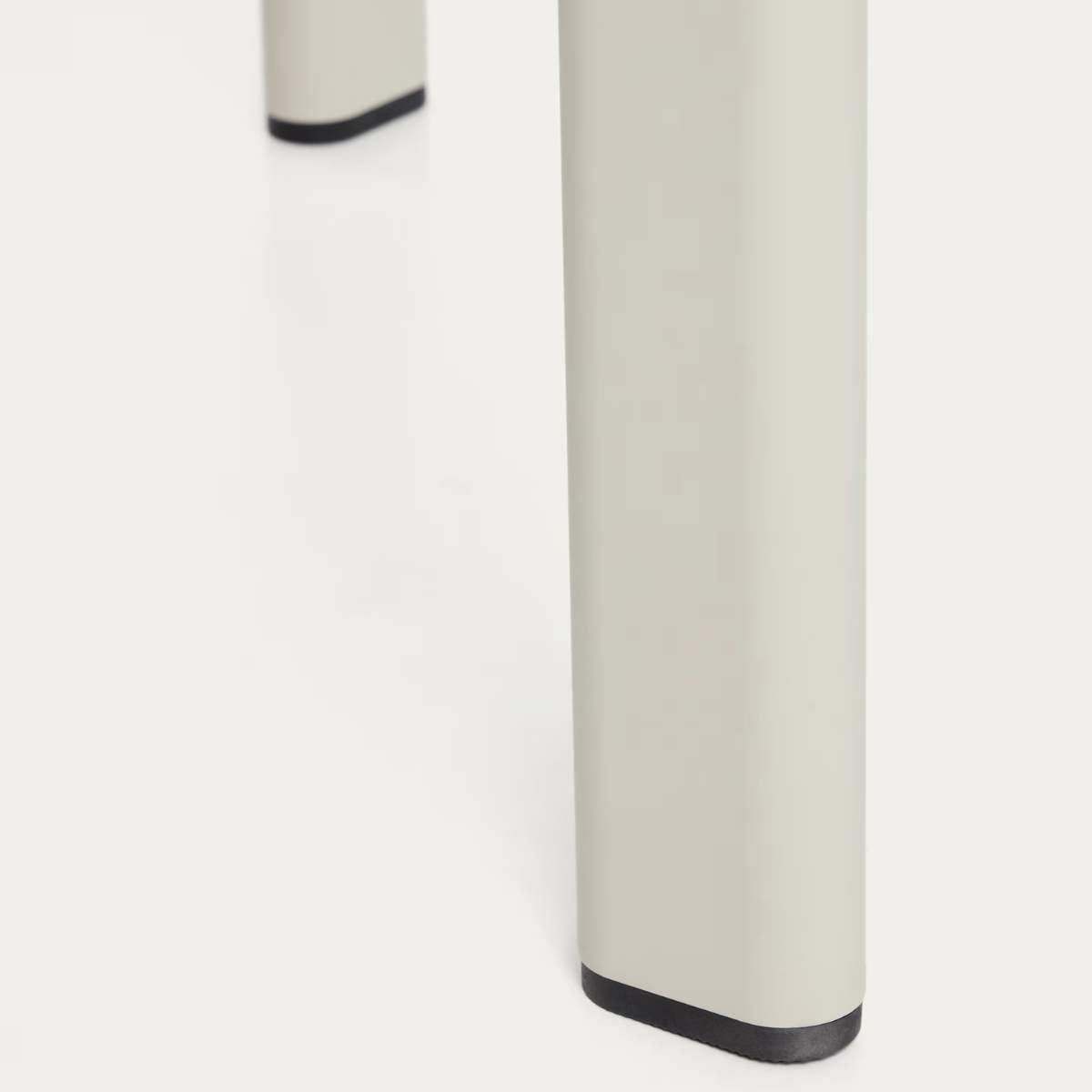 Kave Home Anafi table in sintered stone and graphite aluminium 140 x 80 cm