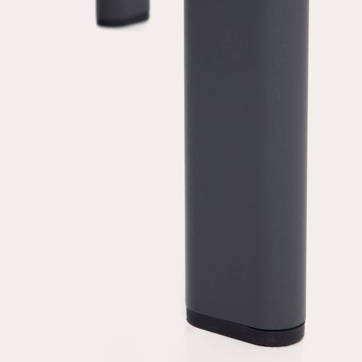Kave Home Anafi table in sintered stone and graphite aluminium 220 x 100 cm