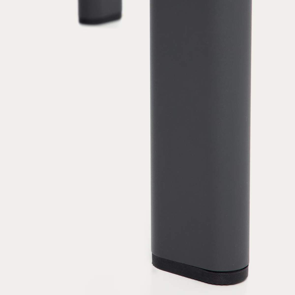 Kave Home Anafi table in sintered stone and graphite aluminium 180 x 90cm